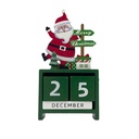 Calendario navidad Santa madera 7,2x14cm