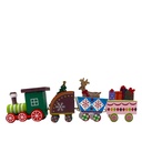 Tren navidad 20cm colores madera