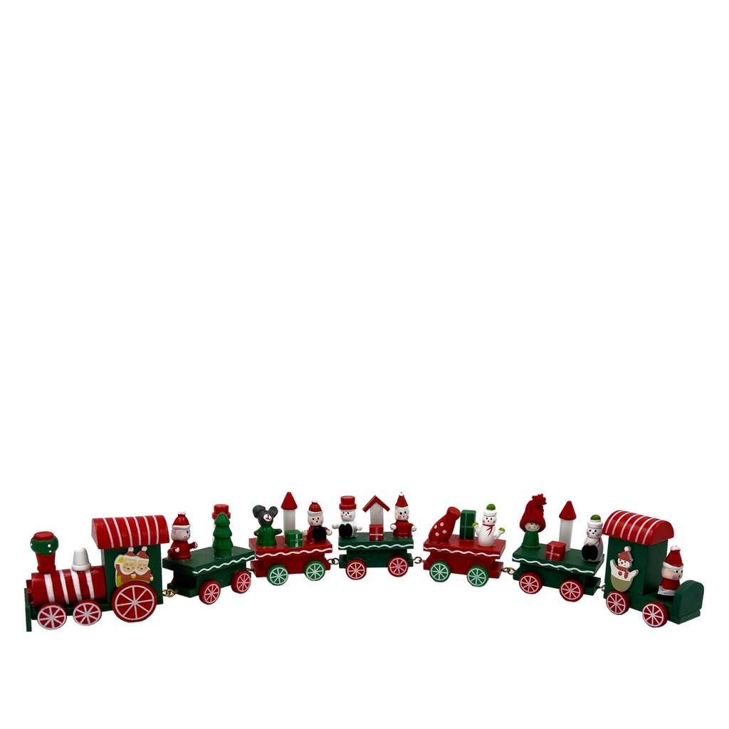 Tren navidad 41,5cm decorativo madera