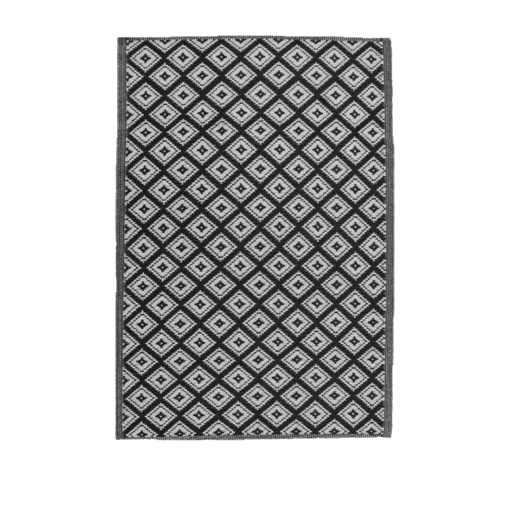 Alfombra Exterior PP rombos 2 BN 270x180cm