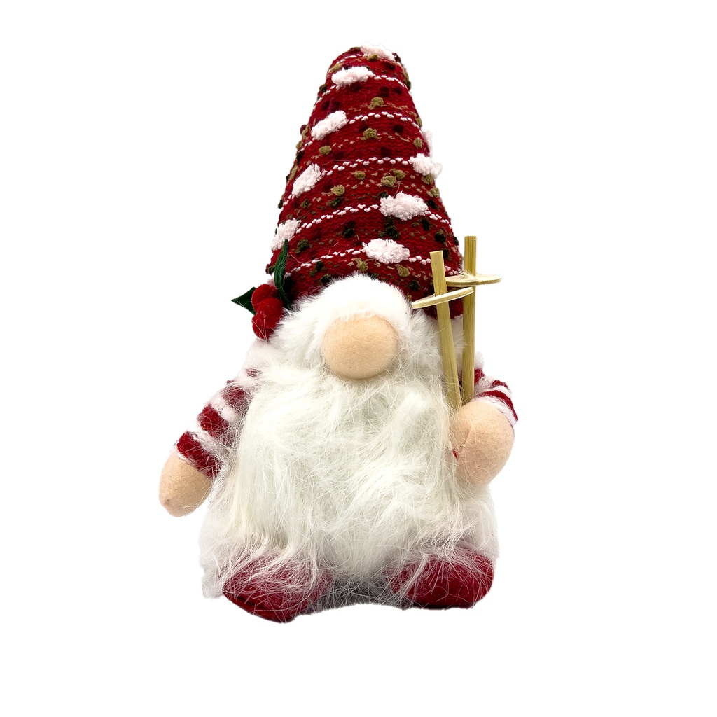 Viejo pascuero gnomo 28cm rojo