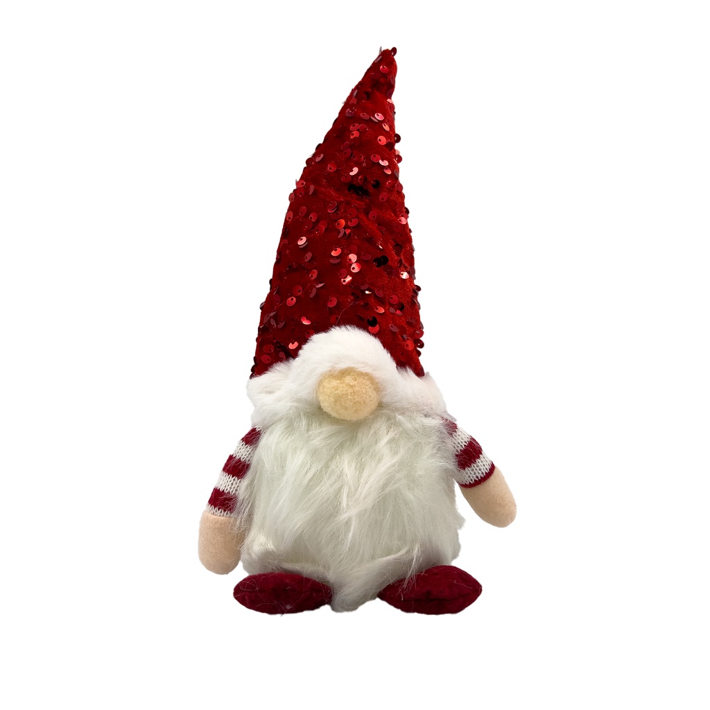 Viejo pascuero gnomo 28cm glitter