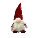 Viejo pascuero gnomo 28cm glitter