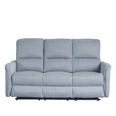 Sofá reclinable 3 cuerpos Milos gris