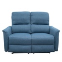 Sofá reclinable 2 cuerpos Milos azul