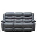 Sofá reclinable 3 cuerpos eléctrico Siros gris