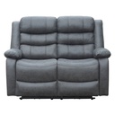Sofá reclinable 2 cuerpos eléctrico Siros gris