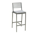 Silla Bar Terraza 40X40X109 gris c/cojín Berna