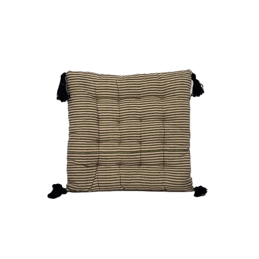 Cojín silla líneas BN 40x40cm