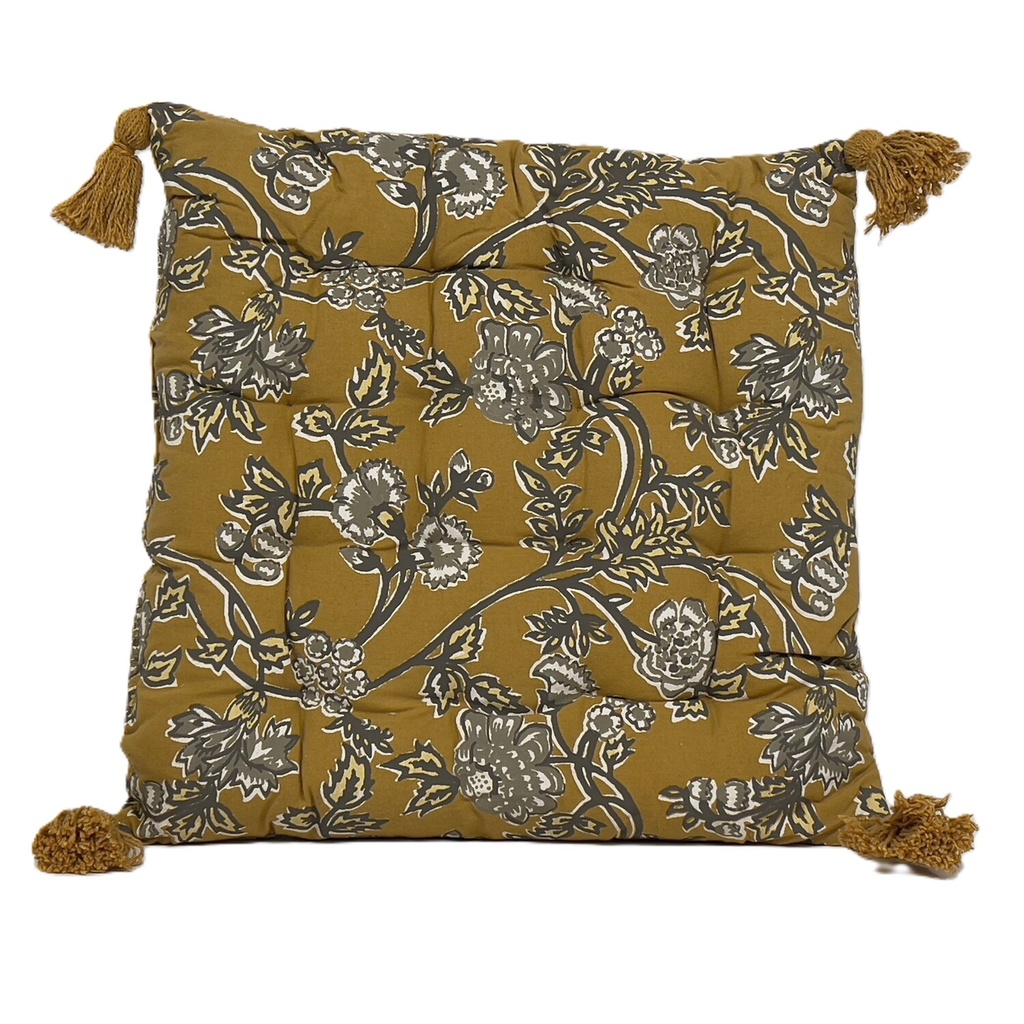 Cojín silla print amarillo 40x40cm