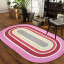 Alfombra kids franjas ovalada 150x100cm