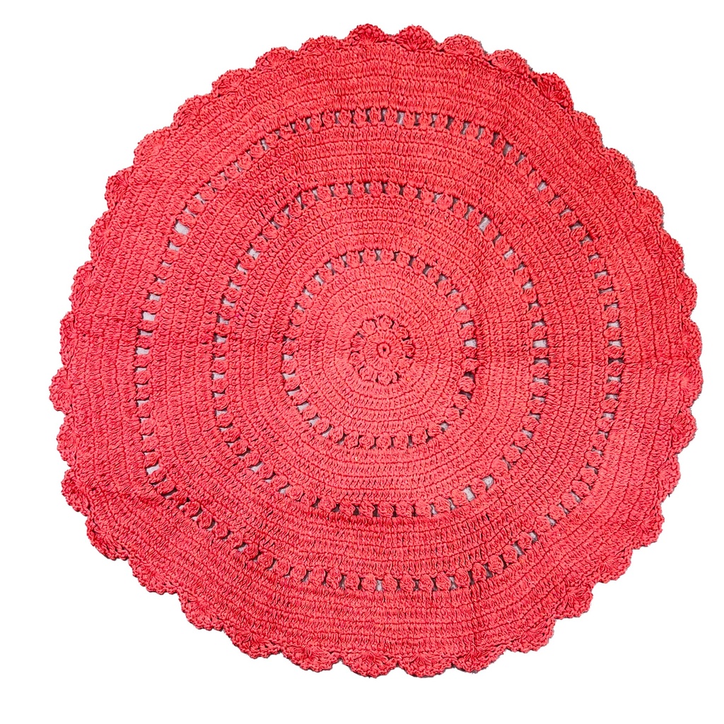 Alfombra kids tejida rosado 120cm