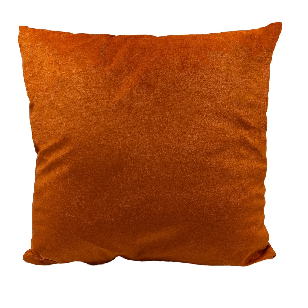 Cojín velvet naranjo 45x45cm