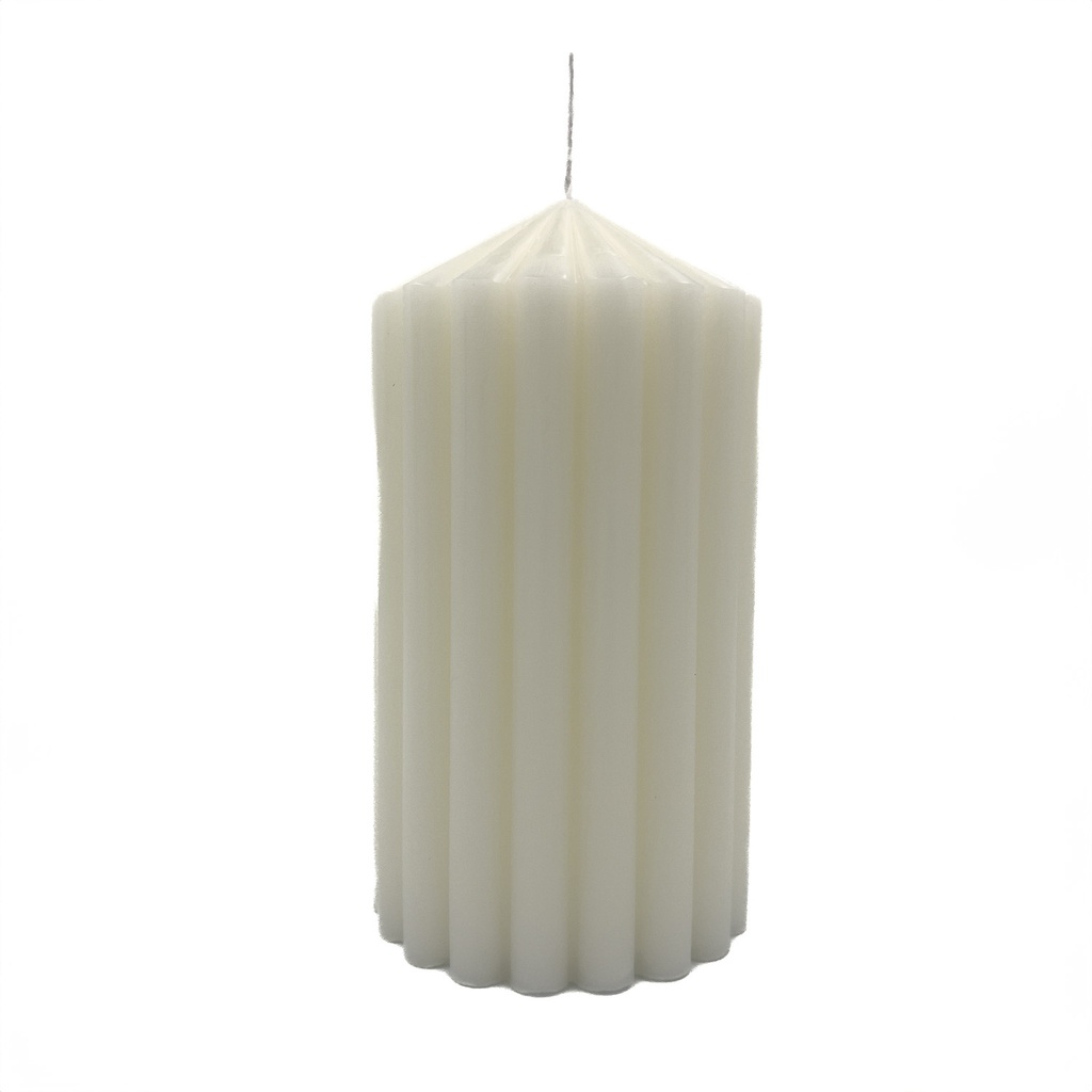 Vela ranura ancha blanca 7x13cm