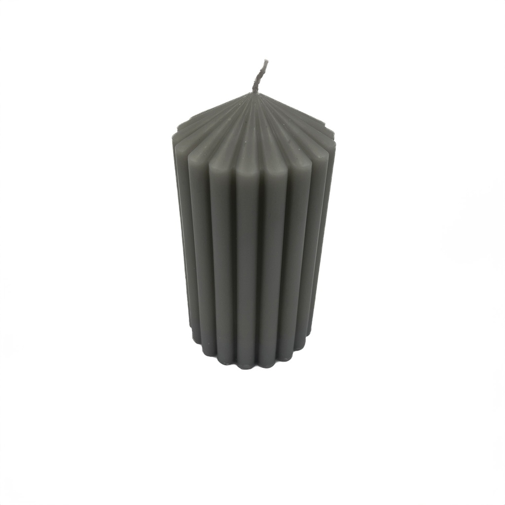 Vela ranura ancha gris 7x13cm