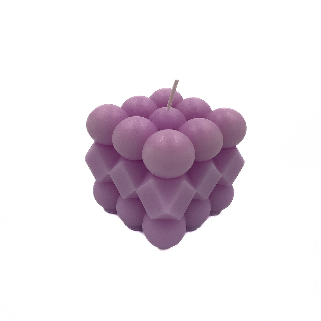 Vela cubo rubik 6cm morado
