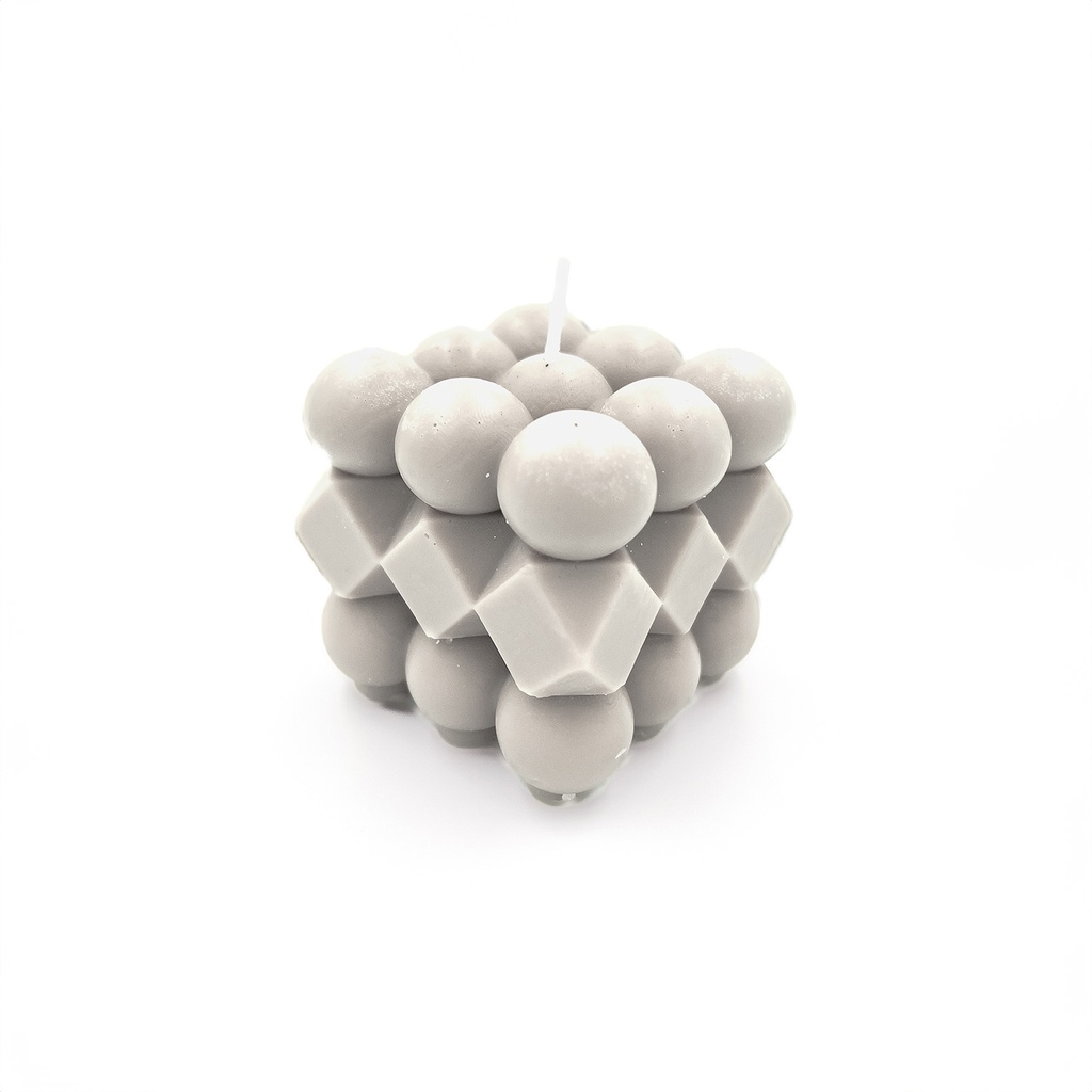 Vela cubo rubik  blanco 6cm