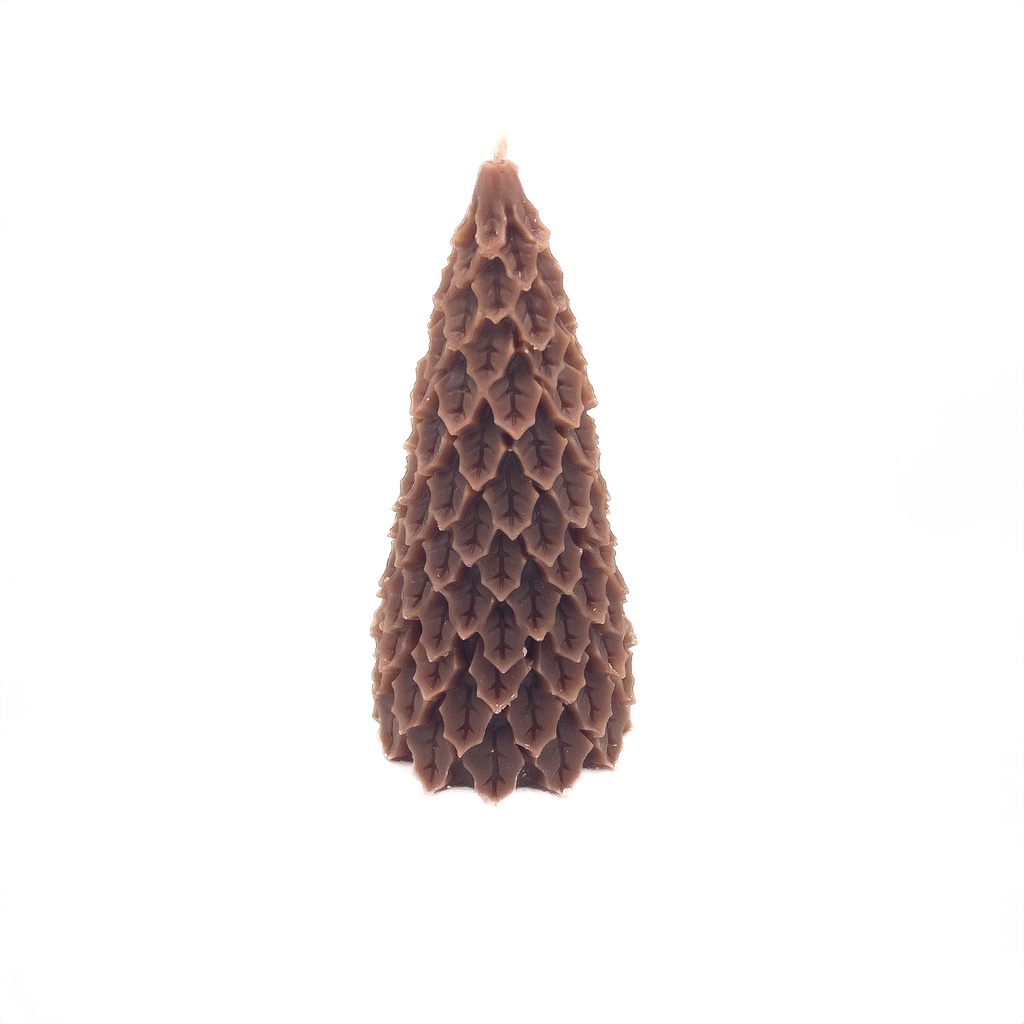 Vela árbol café 6,5x14cm
