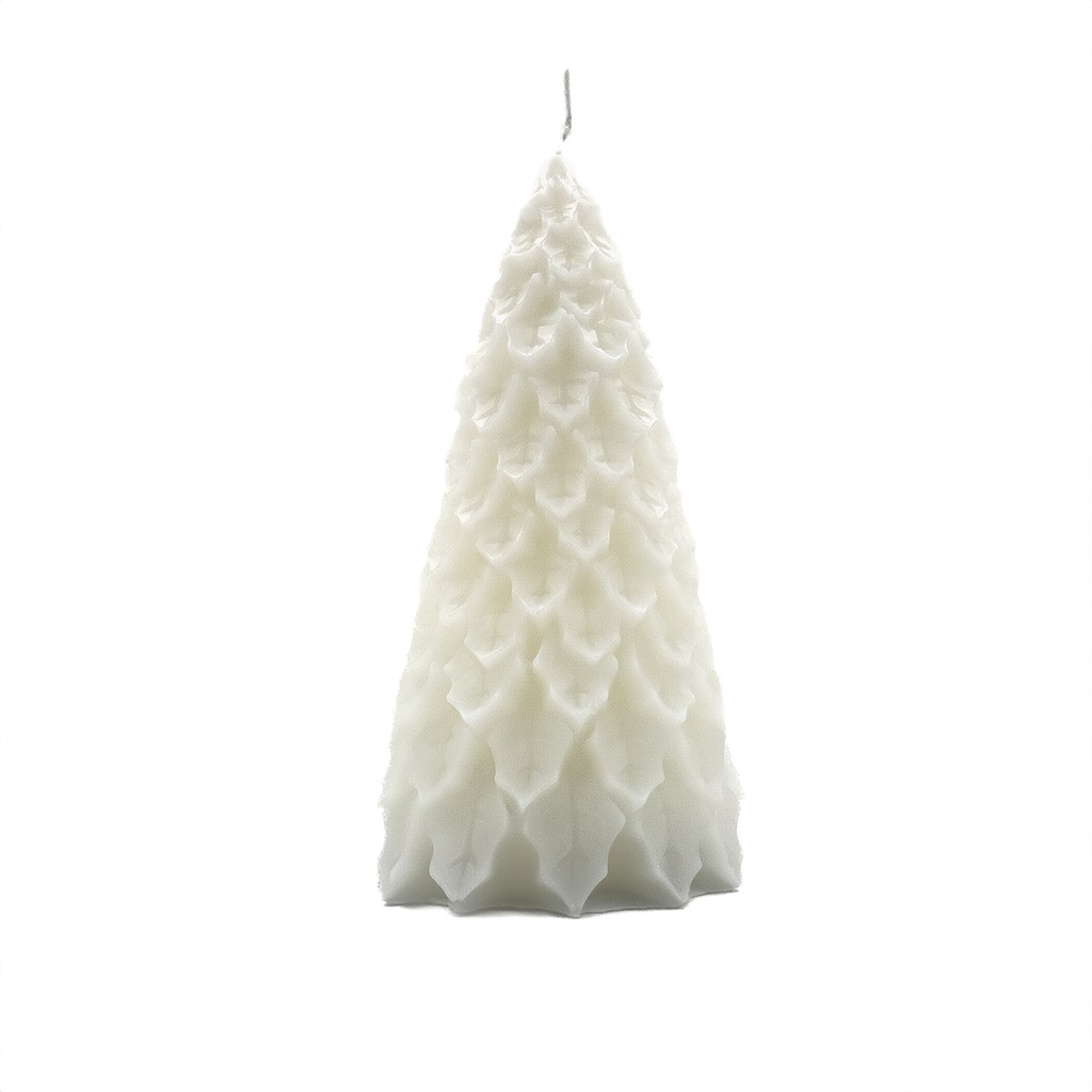 Vela árbol crema 6,5x14cm