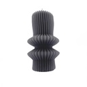 Vela cilindro ondas negro 11cm