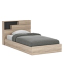 Cama 1,5 plazas Boegel café claro 200x105cm