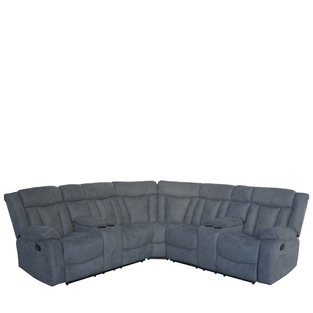 Sofá seccional reclinable Houston gris
