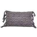 Cojín 30x50cm macrame gris  