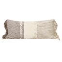 Cojín flecos boho beige 30x70cm 