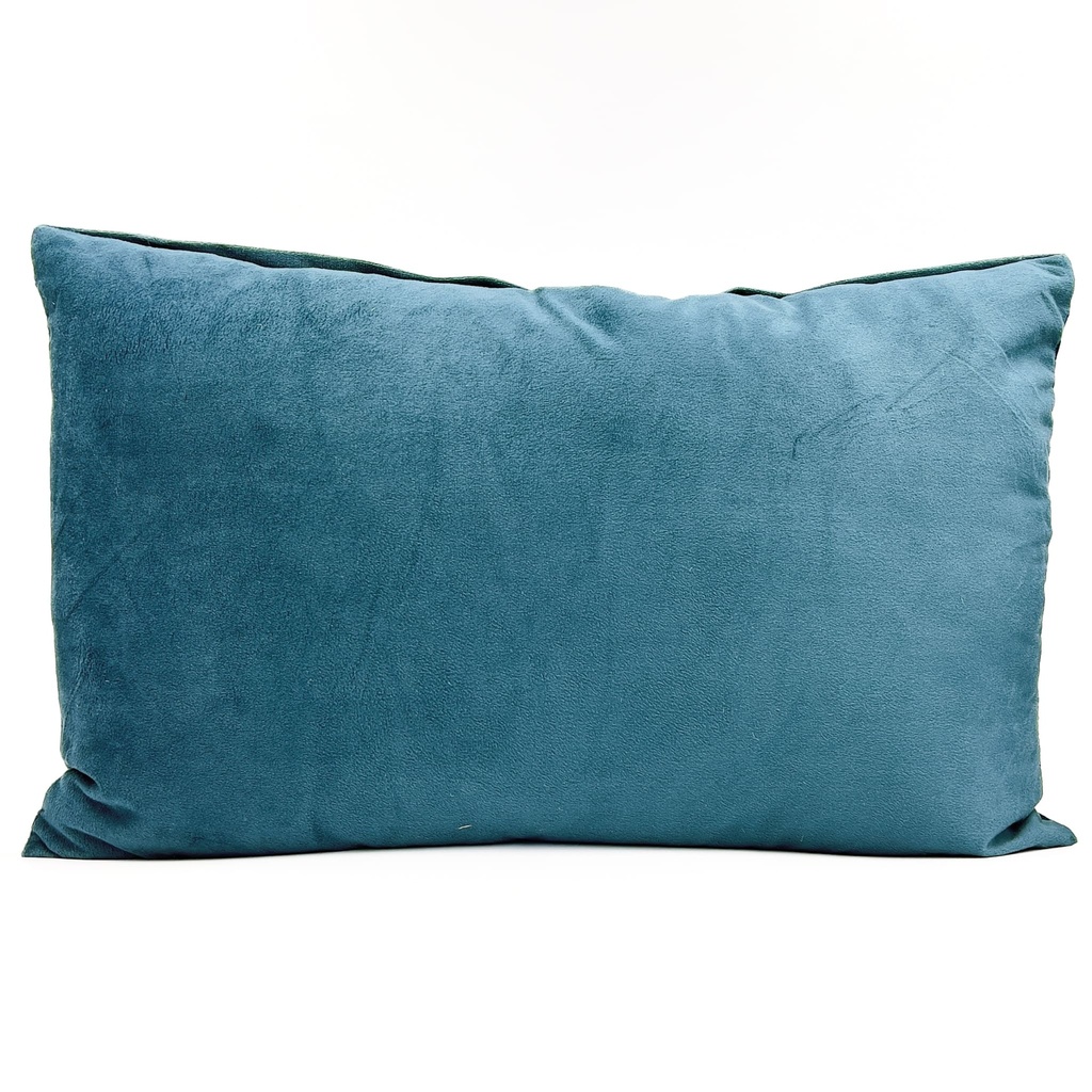 Cojín velvet petróleo 30x50cm