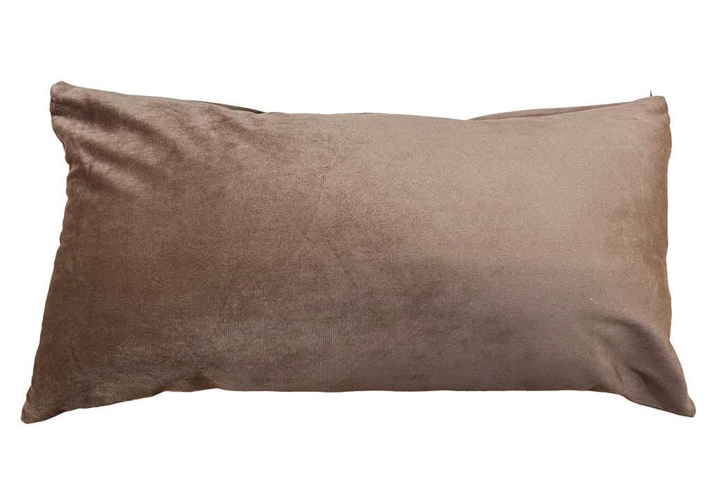 Cojín 30x50cm velvet café