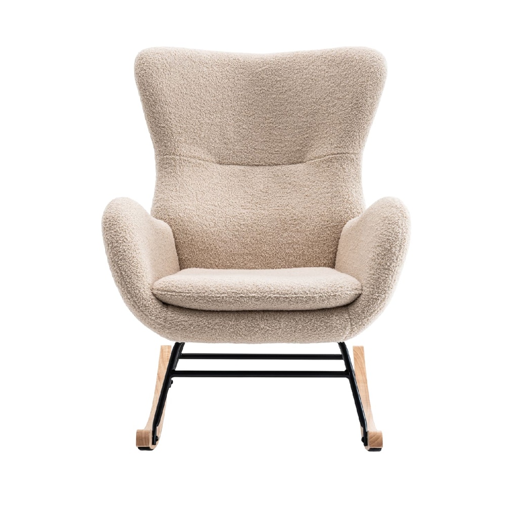 Silla mecedora Corinna beige