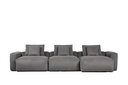 Sofá modular derecho Dante gris