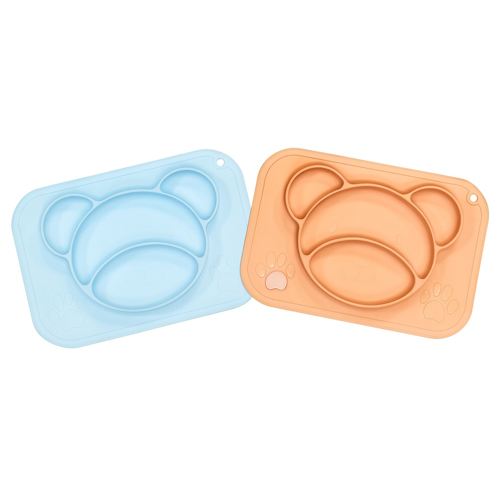 Plato infantil silicona con individual 31x22 cm