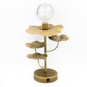 Lámpara hojas dorada