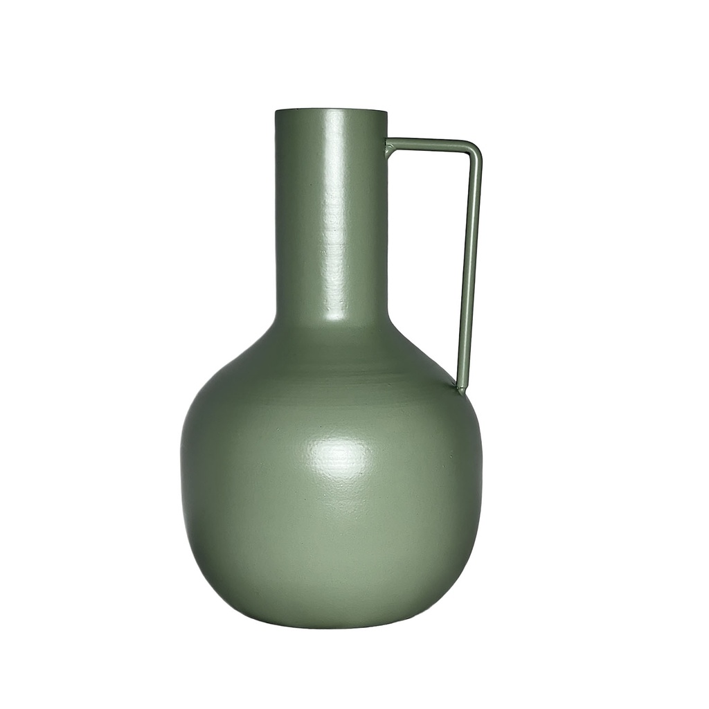 Florero metal Lari 18cm verde agua