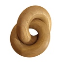 Adorno madera doble 14x19cm Tostado