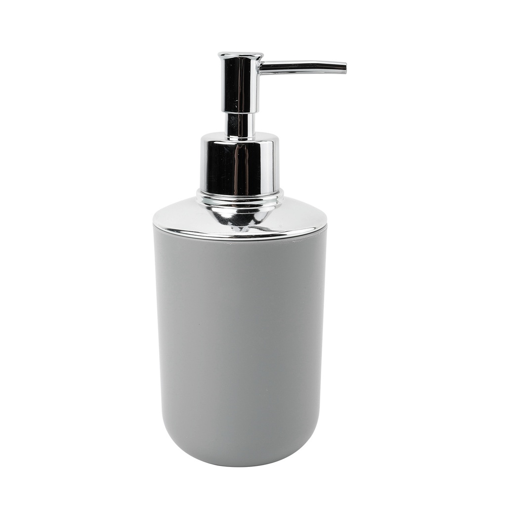 Dispensador jabón plástico plateado gris