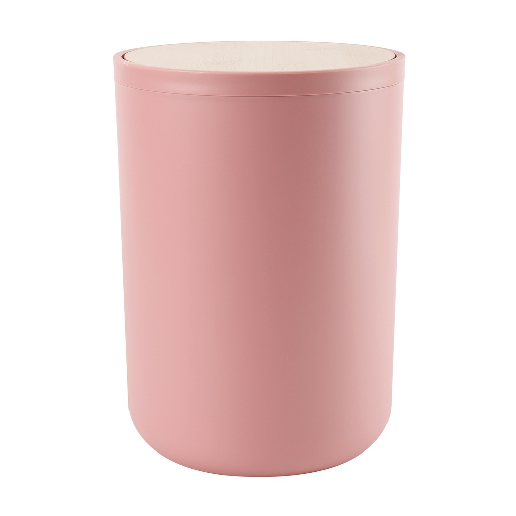 Papelero plástico rosado bambú