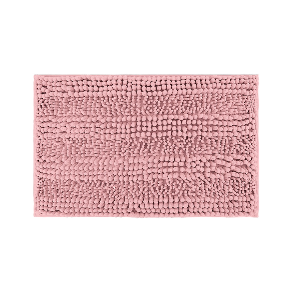 Piso de baño chenilla liso rosado 70x45cm