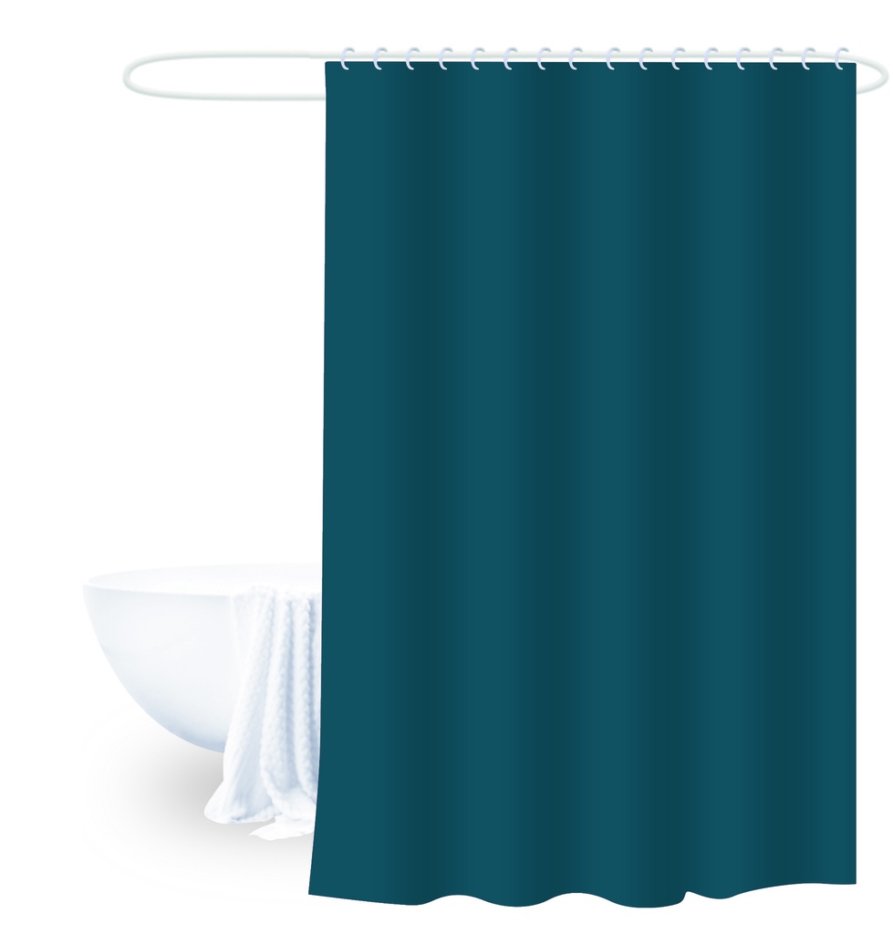 Cortina baño turquesa liso 180x180cm