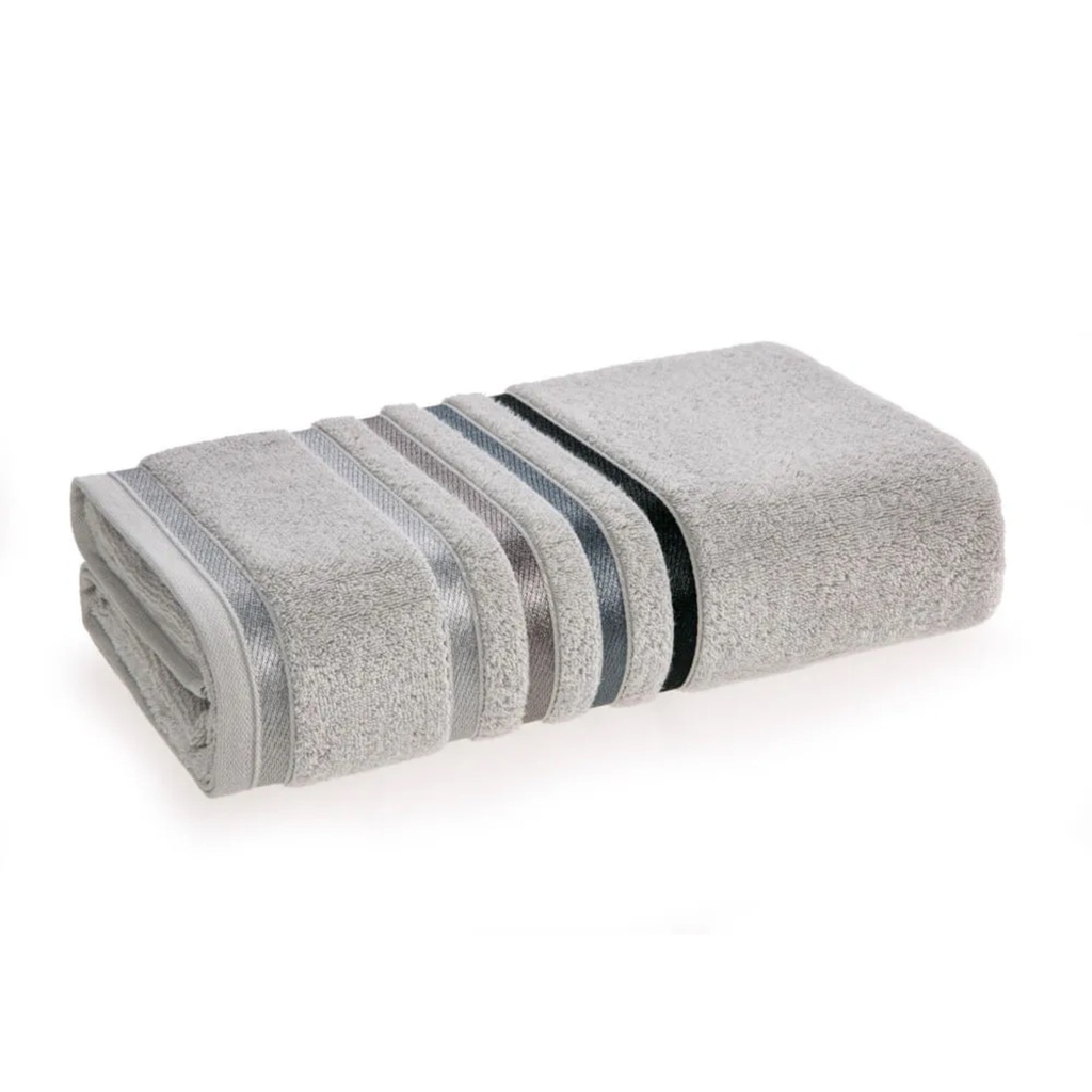 Toalla de baño Lumina 500gr 86x150 cm Gris Perla/Gris