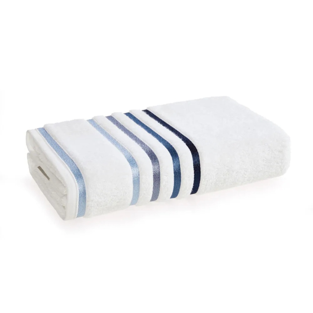 Toalla de mano Lumina 500gr 48 x 80 cm Blanca/Azul