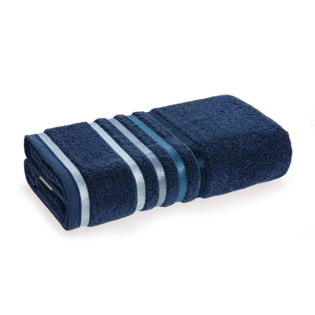 Toalla de baño Lumina 500gr 86x150cm Azul Marino/Azul