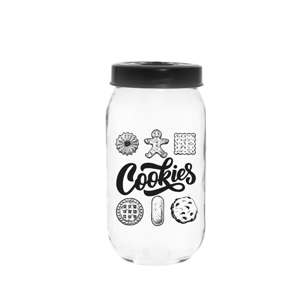 Frasco de vidrio para galletas 1lt 