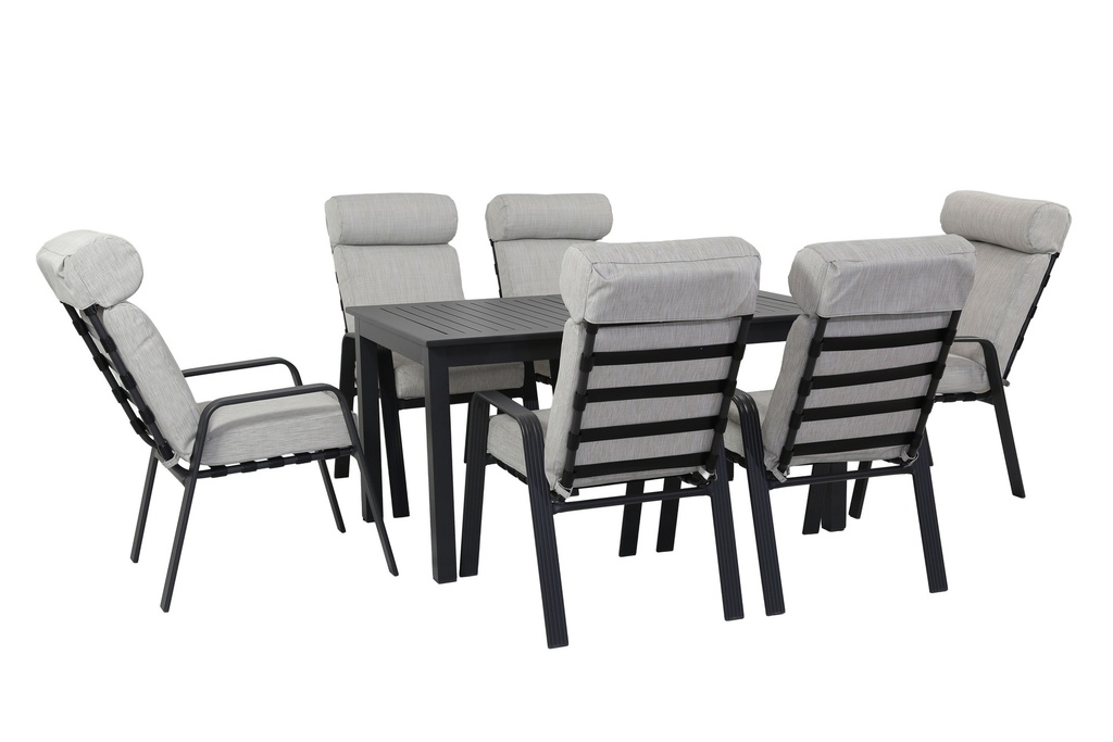 Juego comedor terraza 6 sillas Buford