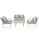 Juego living terraza Macos 2-1-1 beige