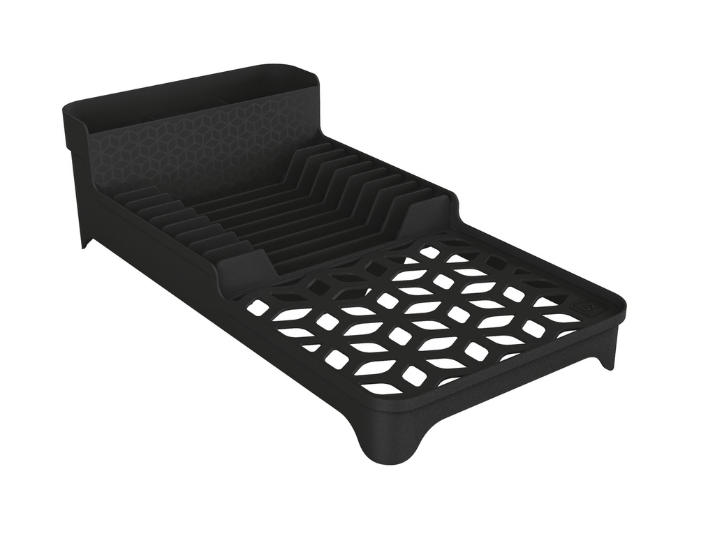 Secaplatos plástico negro 40,8x20,7x11,5cm