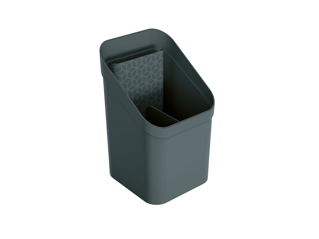 Porta cubierto plástico gris 9,6x9,2x18,5cm