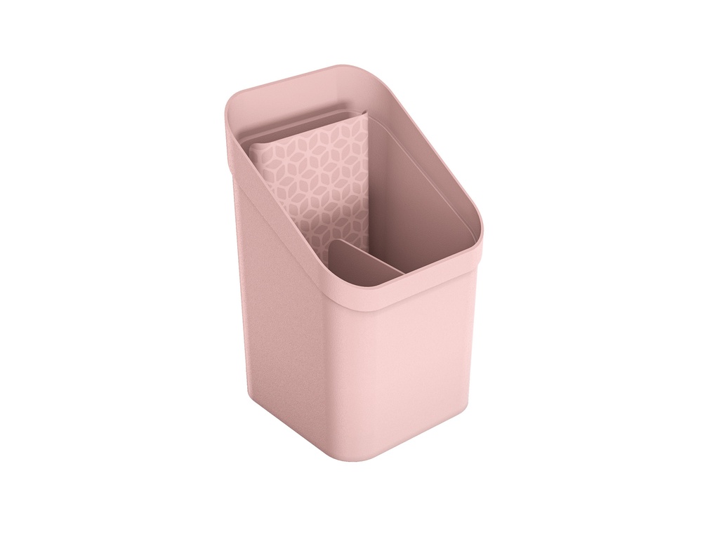 Porta cubierto plástico rosado 9,6x9,2x18,5cm