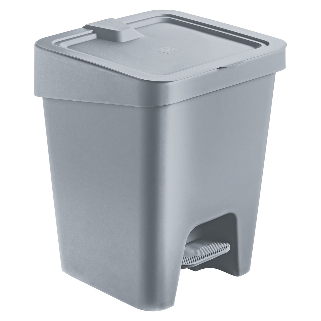 Papelera plástica gris 15L